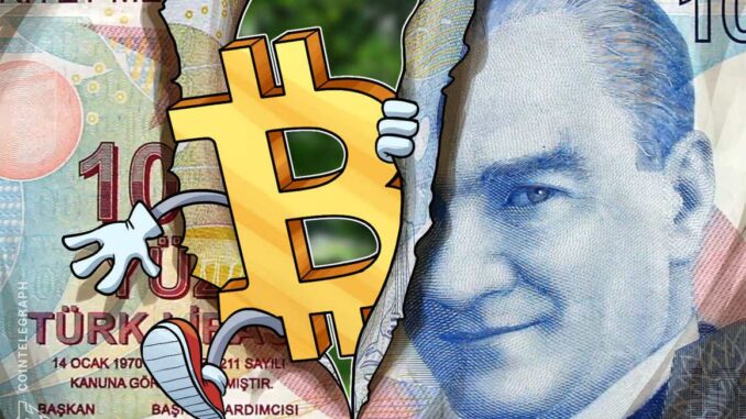 Bitcoin hits new all-time high in Turkey as fiat currency lira goes into freefall